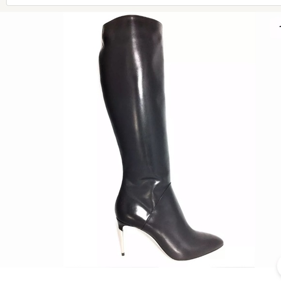 New Sebastian Milano Black Leather Boots 9 1/2 M - Picture 2 of 7